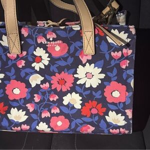 Kate Spade Navy Floral Satchel